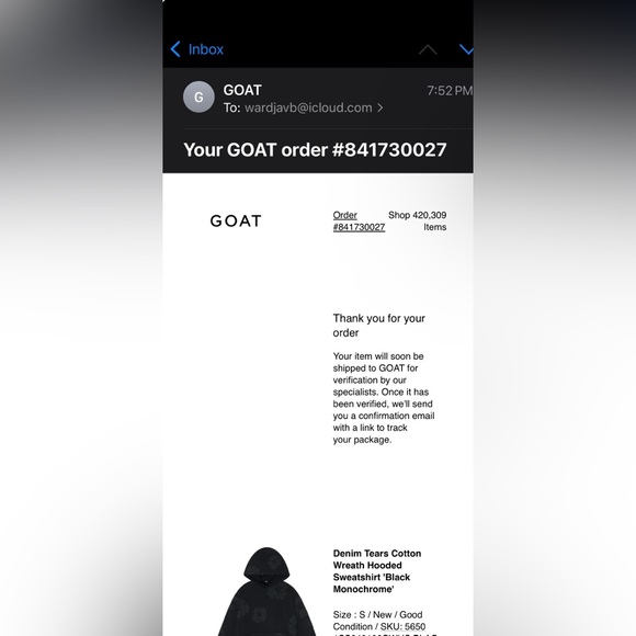 Denim tears black size s - Picture 4 of 4